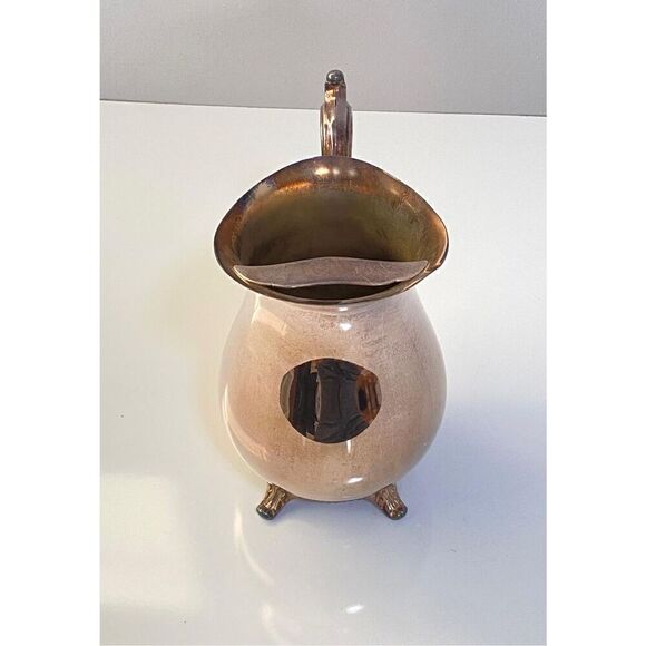 Vintage WM Rogers 817 Silver Plate Footed Water Beverage Pitcher With Ice Guard - Picture 3 of 9